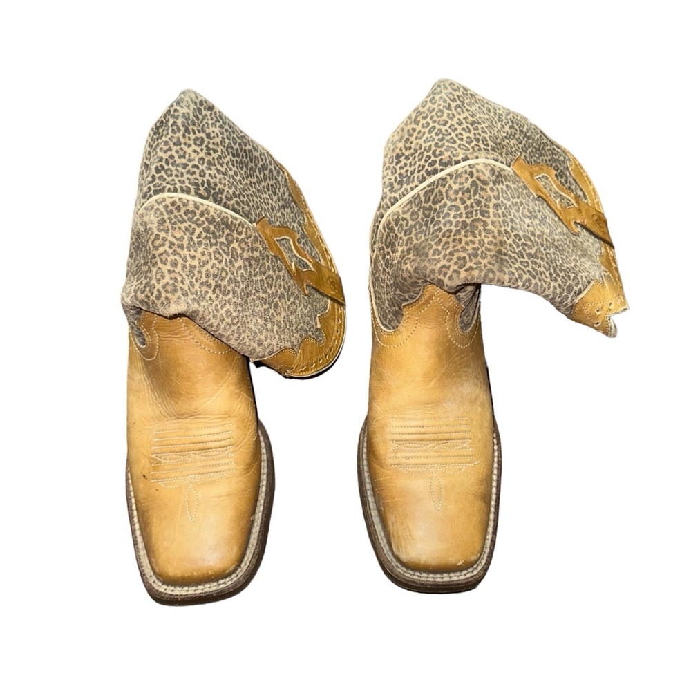 Ariat Crossfire Caliente Leopard Print Cowgirl Boots Size 8.5 B